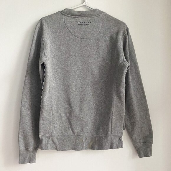 COPY - Burberry Grey Striped Front High Low pullover Sweatshirt XXS - Picture 5 of 7